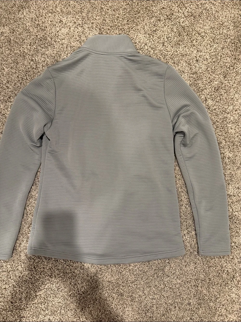 adidas Gray Ribbed Full-Zip Bomber Jacket